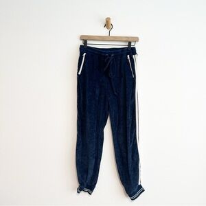 Faherty Richie Jogger Pants  Navy Blue & Cream Stripes  Women’s Medium